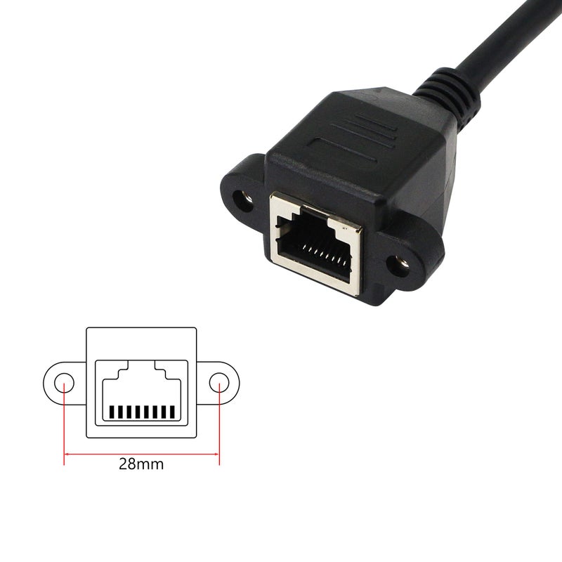 SinLoon RJ45 Ethernet Adapter Cable - 90 Degree Upward Male to Female Switch Adapter for CAT 5/CAT 6 LAN Socket Connector (Upward) - Image 3